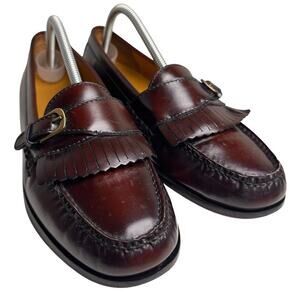Cole Haan Men’s Flat Leather Shoe Wine Kiltie Loafer Sz 9D Career Preppy Classic